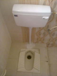Fixing flush for indian latrine