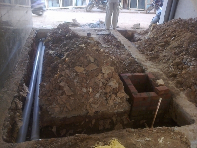 Plumbing lines in Ground floor 2