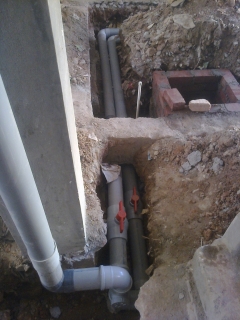 Plumbing lines in ground floor 1