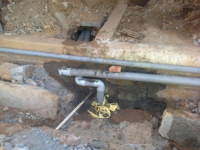 Plumbing lines in ground floor 3