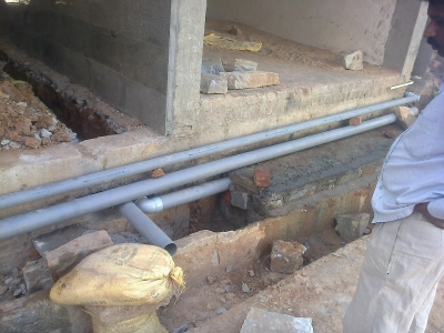 Plumbing lines in ground floor 5