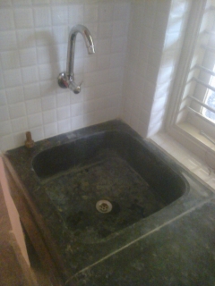 Solid granite sink