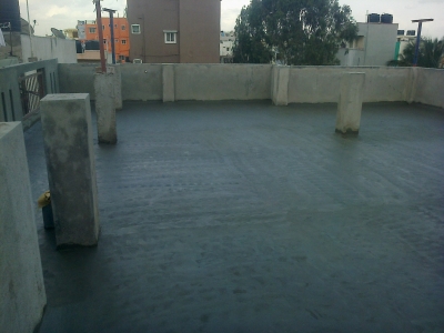 Slab after dragging muddy