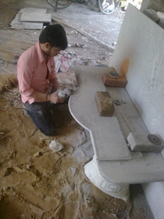 Puja room granite  nouring