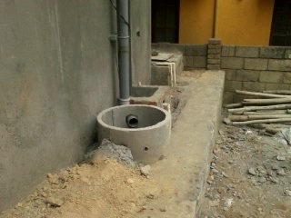 Pipes connected to Rainwater Pit