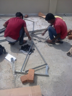 Solar water heater fixing 1