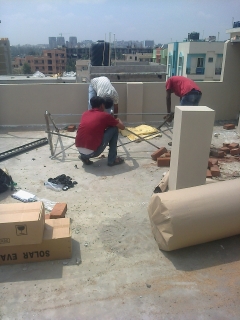 Solar water heater fixing 2