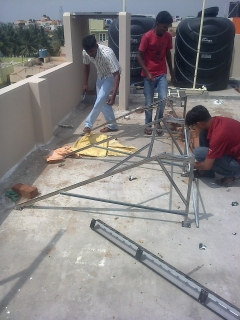 Solar water heater fixing 3