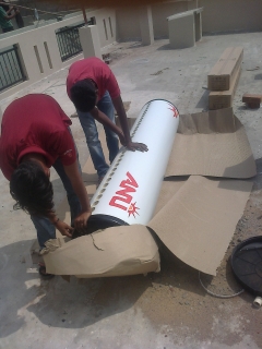 Solar water heater fixing 4