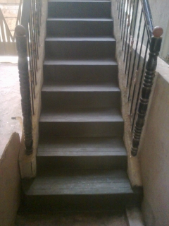 Steps finished with cement